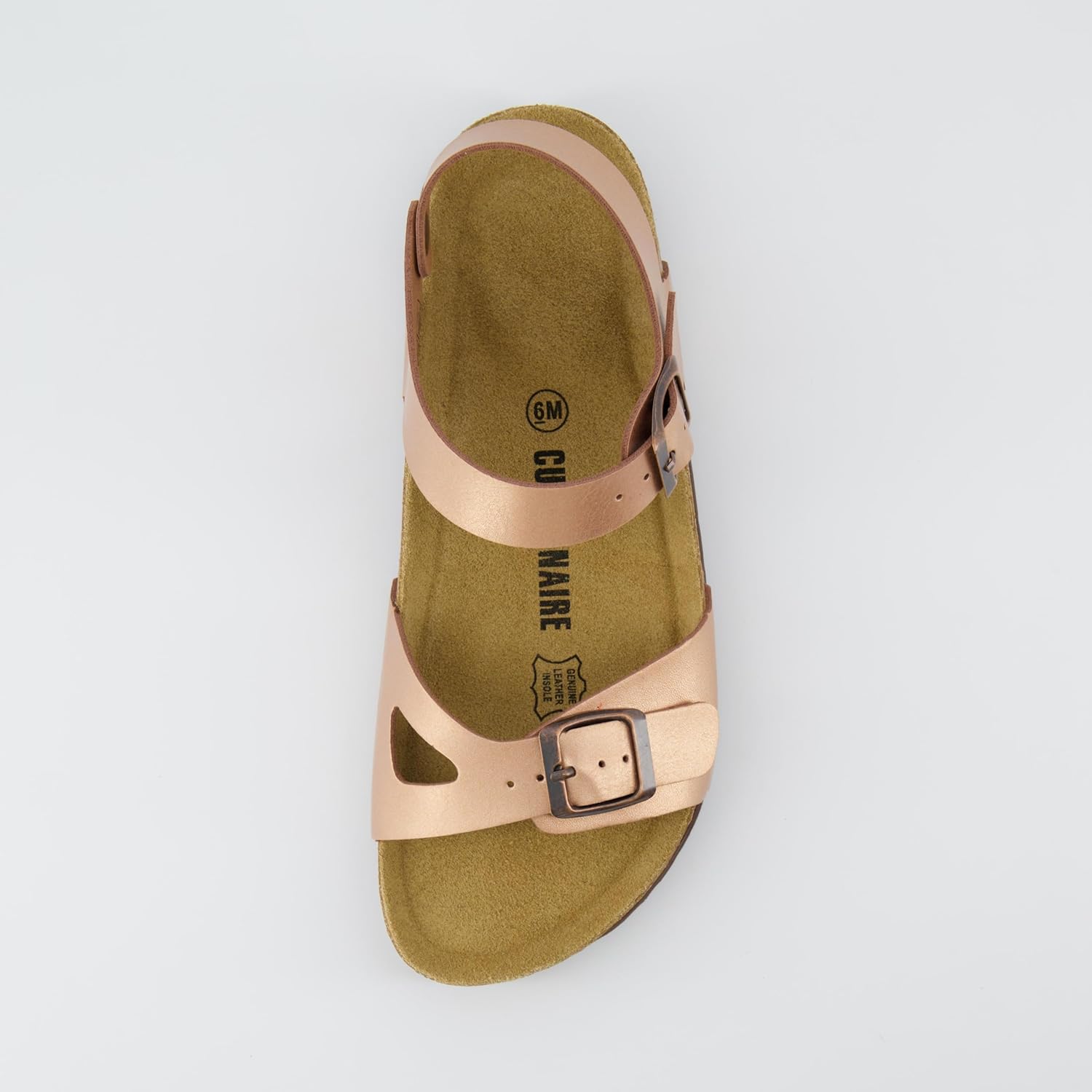 CUSHIONAIRE Women's Lauri Cork footbed Sandal with +Comfort