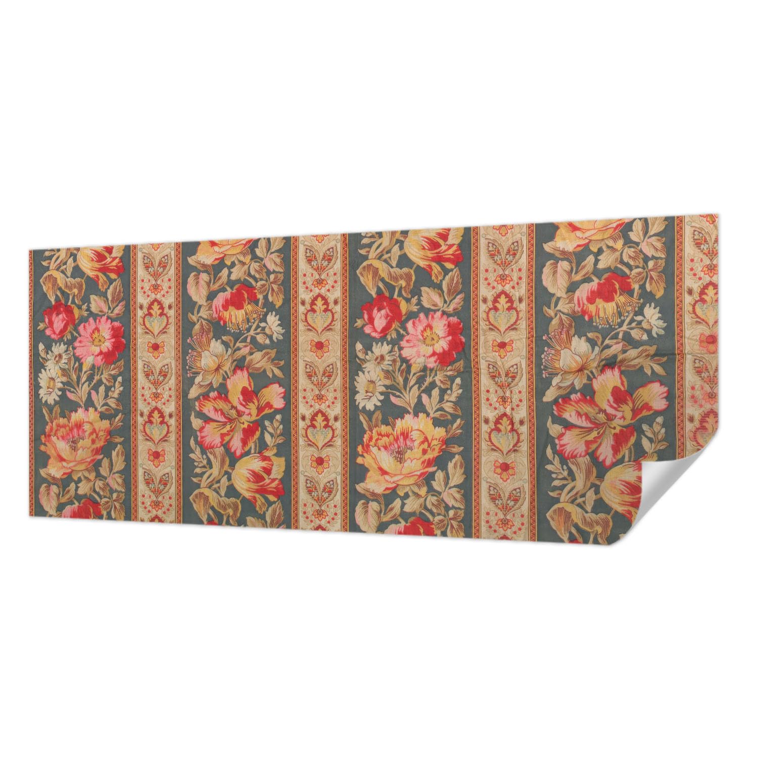 Papier peint adhésif panoramique fleurs colorées 250x104 cm