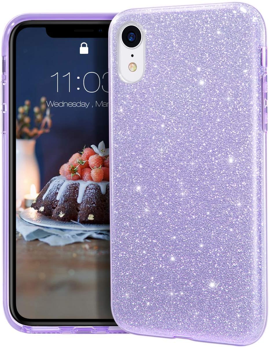 MATEPROX Compatible with iPhone XR Case Glitter Slim Shiny Sparkle Crystal Bling