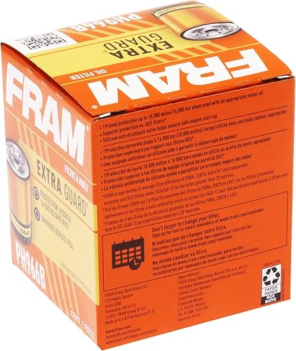 Vista 5 de FRAM Extra Guard PH966B, filtro de aceite giratorio con intervalo de cambio de 10 mil millas