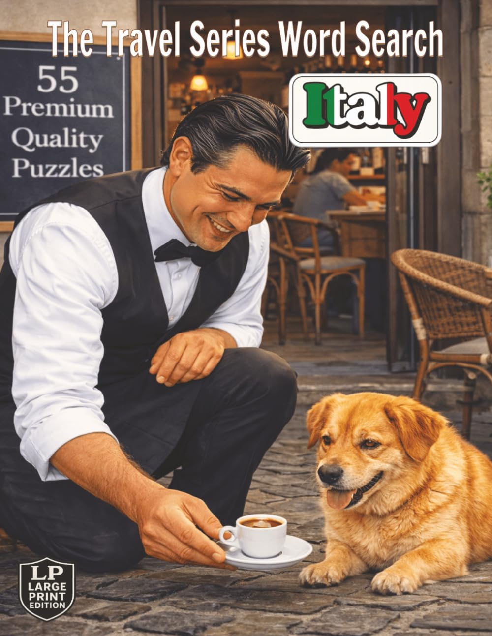 The Travel Series Word Search: Italy: Large Print Edition where you wander through the sights, sounds and flavors of Italy on a trip of discovery, history and beauty in 1100 hidden words