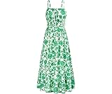 GRACE KARIN Summer Dresses for Women 2026 Vacation,Smocked Floral Maxi Dress,Boho Beach Sundress with Pocket Fashion Clothing