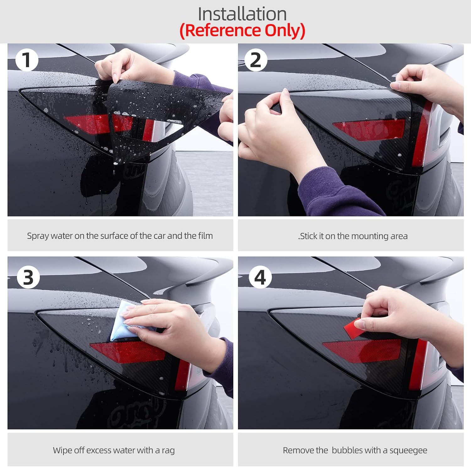 BETTERHUMZ Car Front Bumper PPF Trunk Protective Film for Tesla Model Y 2020-2024,TPU Clear Paint Protective Film Exterior Accessories (Carbon Style)
