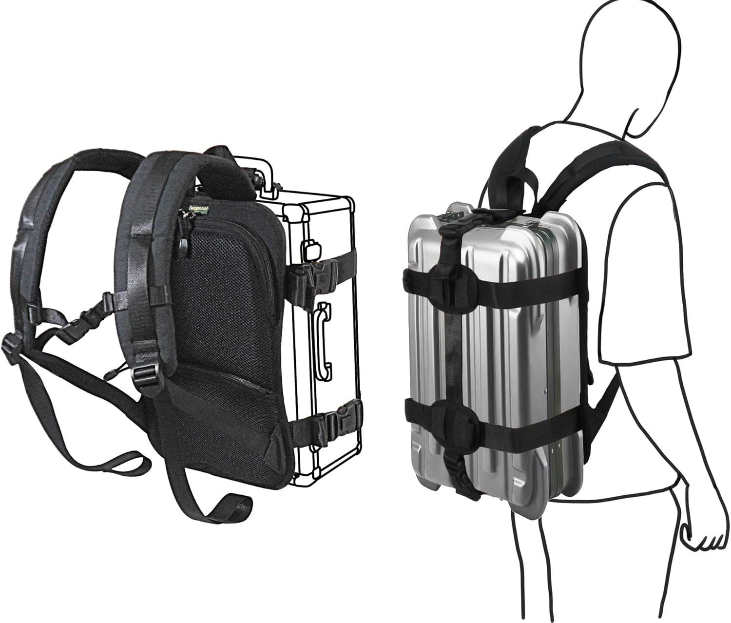 suitcase with backpack straps