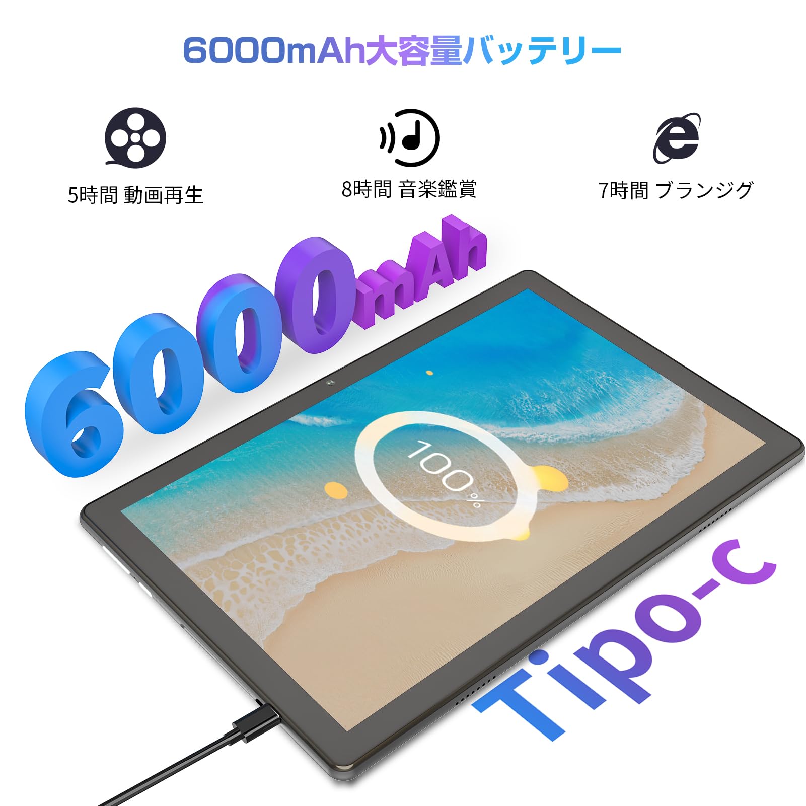 Amazon.co.jp: タブレット - PRITOM 10インチ Android15 Wi-Fi6モデル