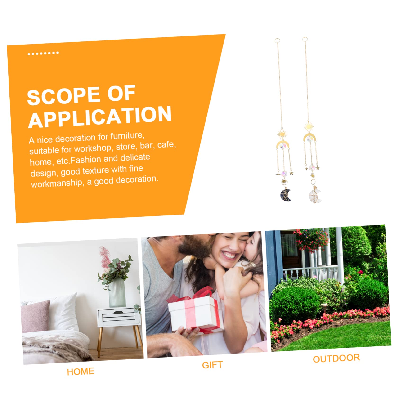 DOITOOL 5sets Mond Lampe Kit Geburten S Decke Fan Kette Decor Home Decor Hängen 2 Stücke * 5