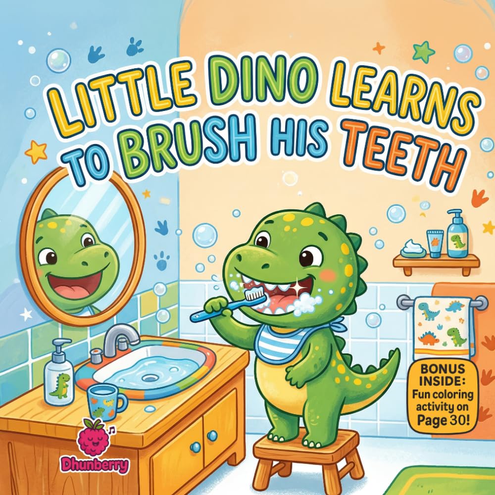 Little Dino Learns to Brush His Teeth: A Fun Rhyming Story About Brushing Teeth and Healthy Smiles