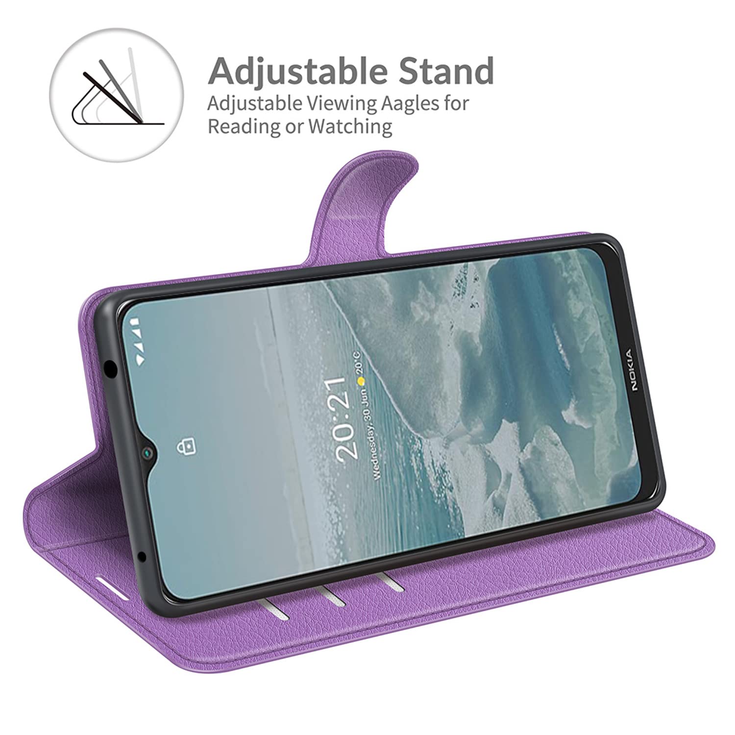 Custodia Portafoglio In Pelle PU QVBWORLD Per Nokia G10 G20 X10 X20 6.3 (Lusso Retro)