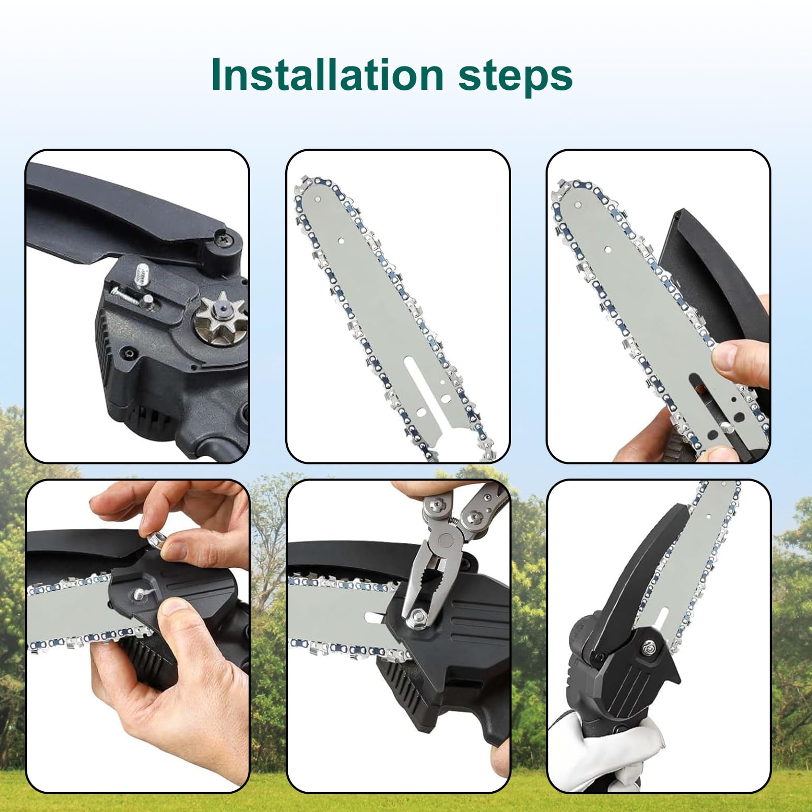 PRVCFZ 6 PCS 6 Inch Chainsaw Chains, Chainsaw Chains, Small Chainsaw Chains, Cordless Handheld Chainsaw Replacement Chainsaw Chains, and Steel Chainsaw Chains for Tree Chainsaw Chains, DFESNB06HYUK - Image 4