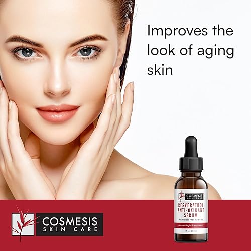 Miniatura 2 de Suero antioxidante de resveratrol - Combate el envejecimiento con antioxidantes de polifenoles y resveratrol del té - 1 fl oz - Cosmesis