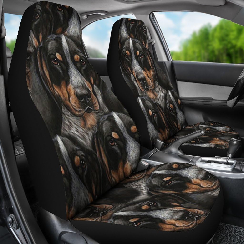 Bluetick Coonhound Dog in Lots Print Car Seat Covers