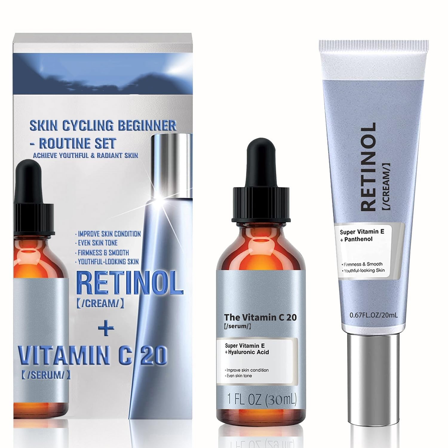 Retinol Boost Face Cream, Retinol Face Cream Anti Aging & Wrinkle, Facial Kit for Women/Teen Hydrating & Plump Skin, Fade Fine Lines