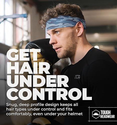 Vista 53 de Tough Headwear Tough Outfitters Headband for Men - Mens Headbands - Working Out Sports Performance Head Bands - Athletic Cycling Running Sweat Band