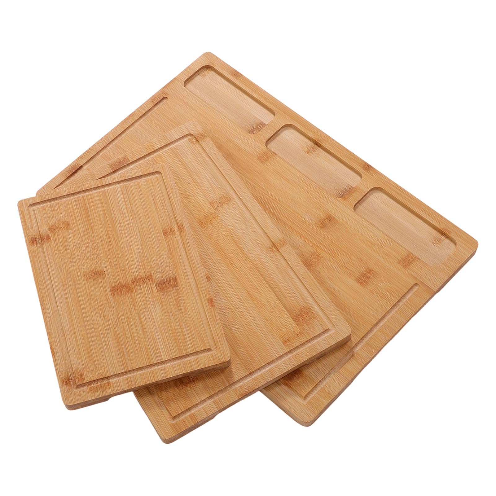 Juego de Tablas de Cortar con Ranuras, 3 Tamaños, 16 X 11 Pulgadas, 12,6 X 8,7 Pulgadas, 10 6,7, para Carne, Verduras, Frutas, Pan, Queso, Cocina, Barbacoa, Familia