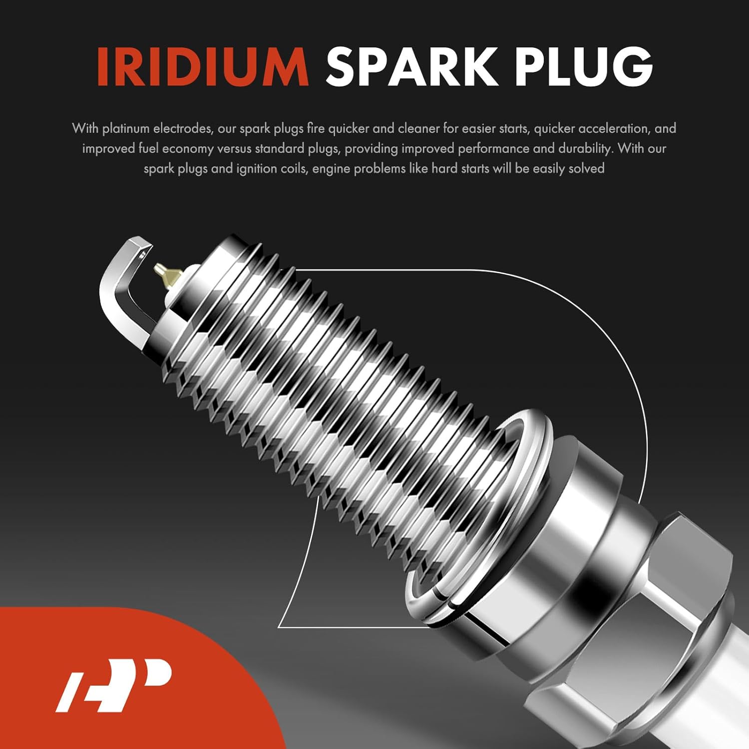 A-Premium Set of 4 Ignition Coil Pack and Iridium Spark Plugs Compatible with Kia Niro 2017-2020 & Hyundai Ioniq 2017-2020, 1.6L