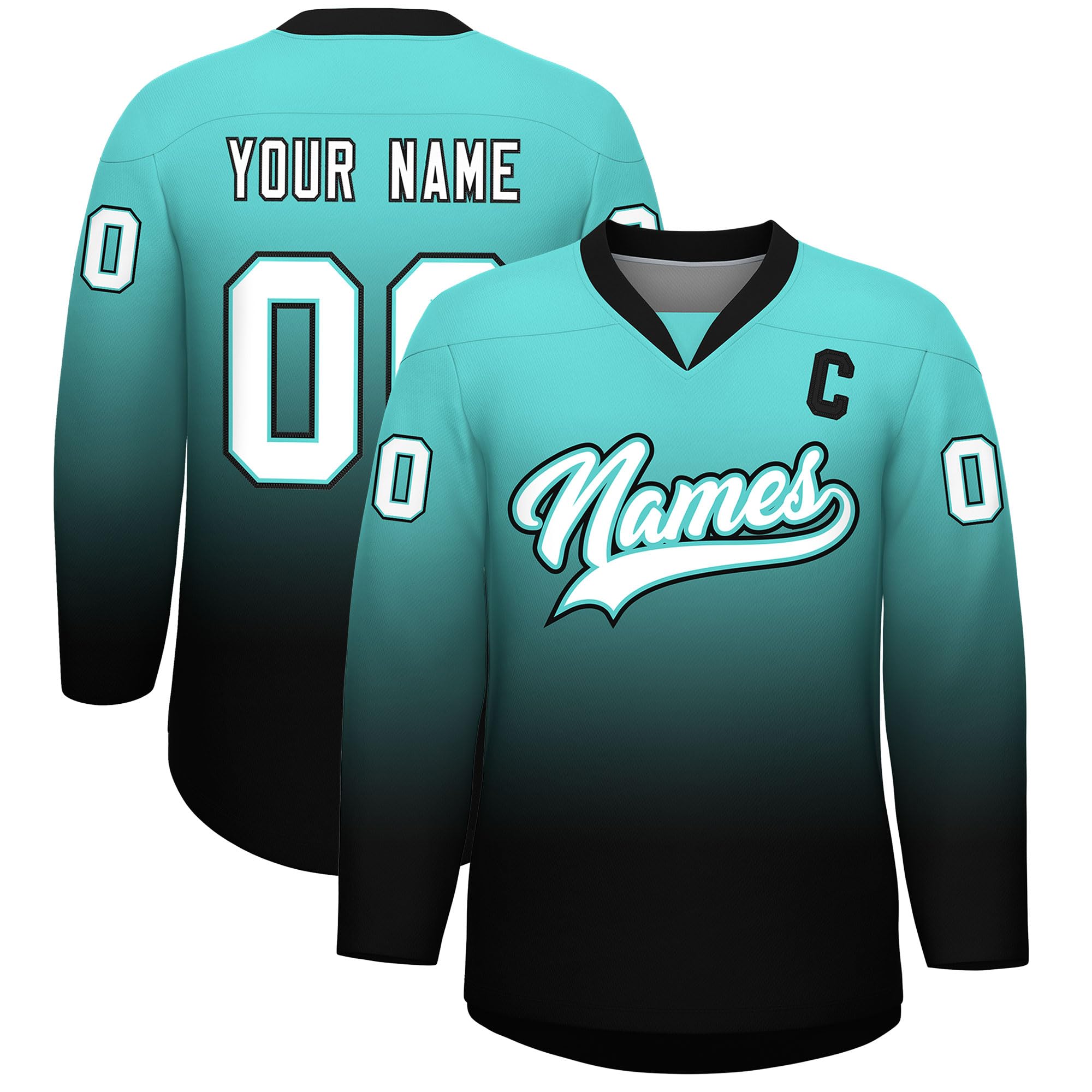 KXK Personalized V-Neck Hockey Jerseys for Men Youth,Custom Hockey Uniform Stitched or Printed Name Number Logo