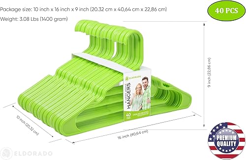 Miniatura 7 de Eldorado - Ganchos para ropa de adulto, de plástico, ideal para uso diario estándar, gancho para ropa como camisas, blusas, camisetas, vestidos,