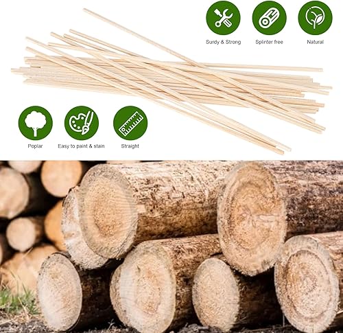 Miniatura 4 de 200 palos de madera de balsa de 18 x 18 x 12 pulgadas, tiras de madera cuadradas de balsa, palos de madera sin terminar para manualidades, proyectos