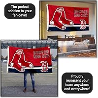 Vista 5 de WinCraft Bandera de Boston Red Sox Logo Insignia de 3 x 5 pies con ojales