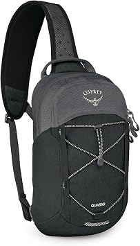 Osprey Quasar Shoulder Sling Bag - Everyday Crossbody Backpack with Laptop Sleeve, Bottle Pocket, Phone Pocket, Phantom Grey Heather