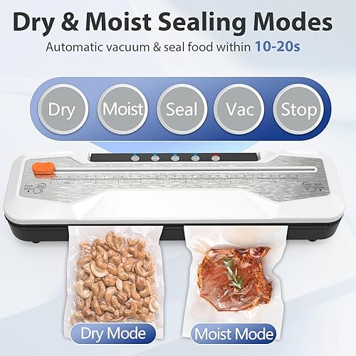 Miniatura 3 de OidoZac Máquina selladora al vacío de alimentos Blanco