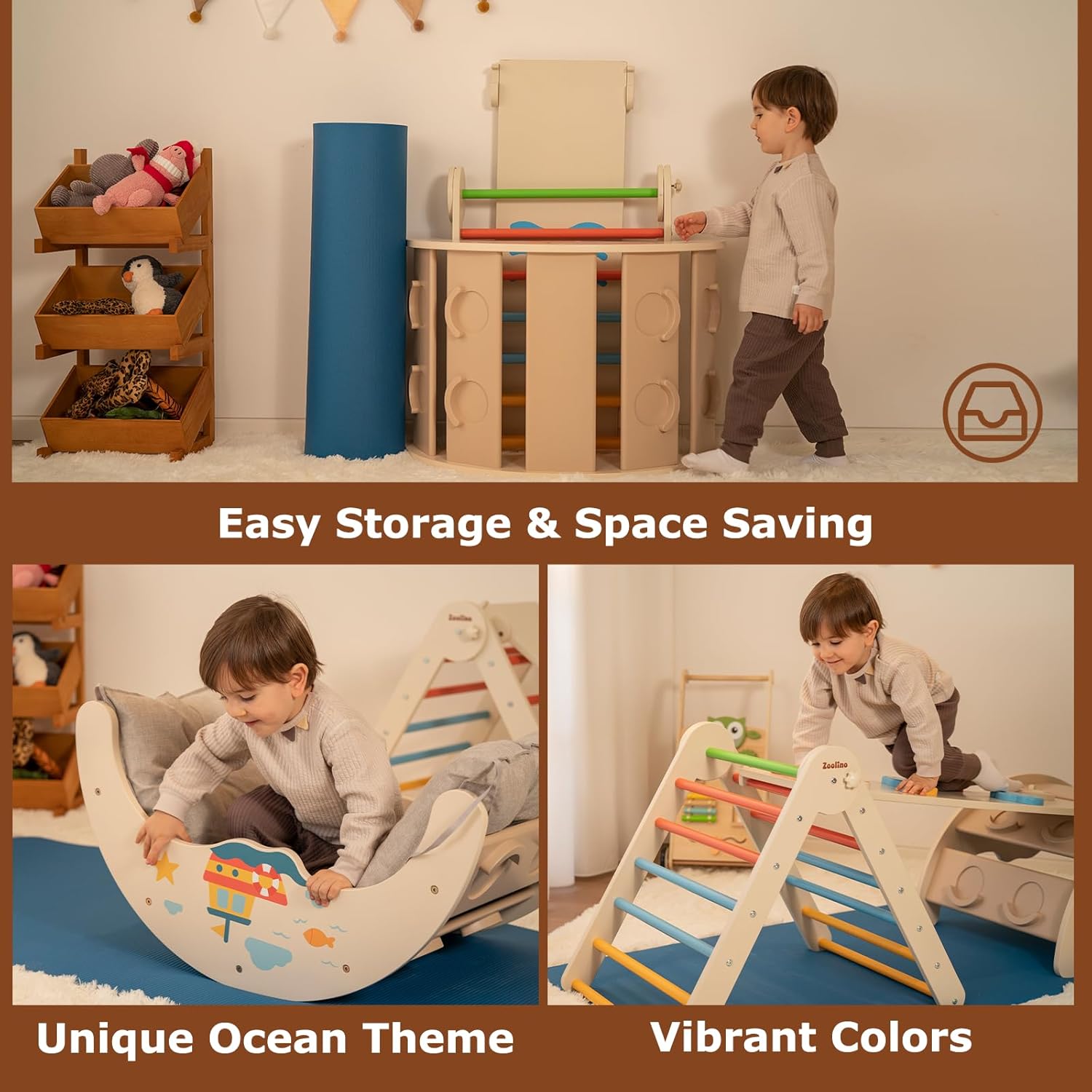 Pikler Triangle Climbing Set