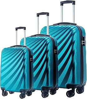 Bagagem de viagem luxo PC bolsa de bagagem de viagem moda mala de trole com roda 24 mala resistente a quedas 20/24/28 polegadas capa resistente a arranhões (cor: azul (1 peça), tamanho: 24 polegadas)