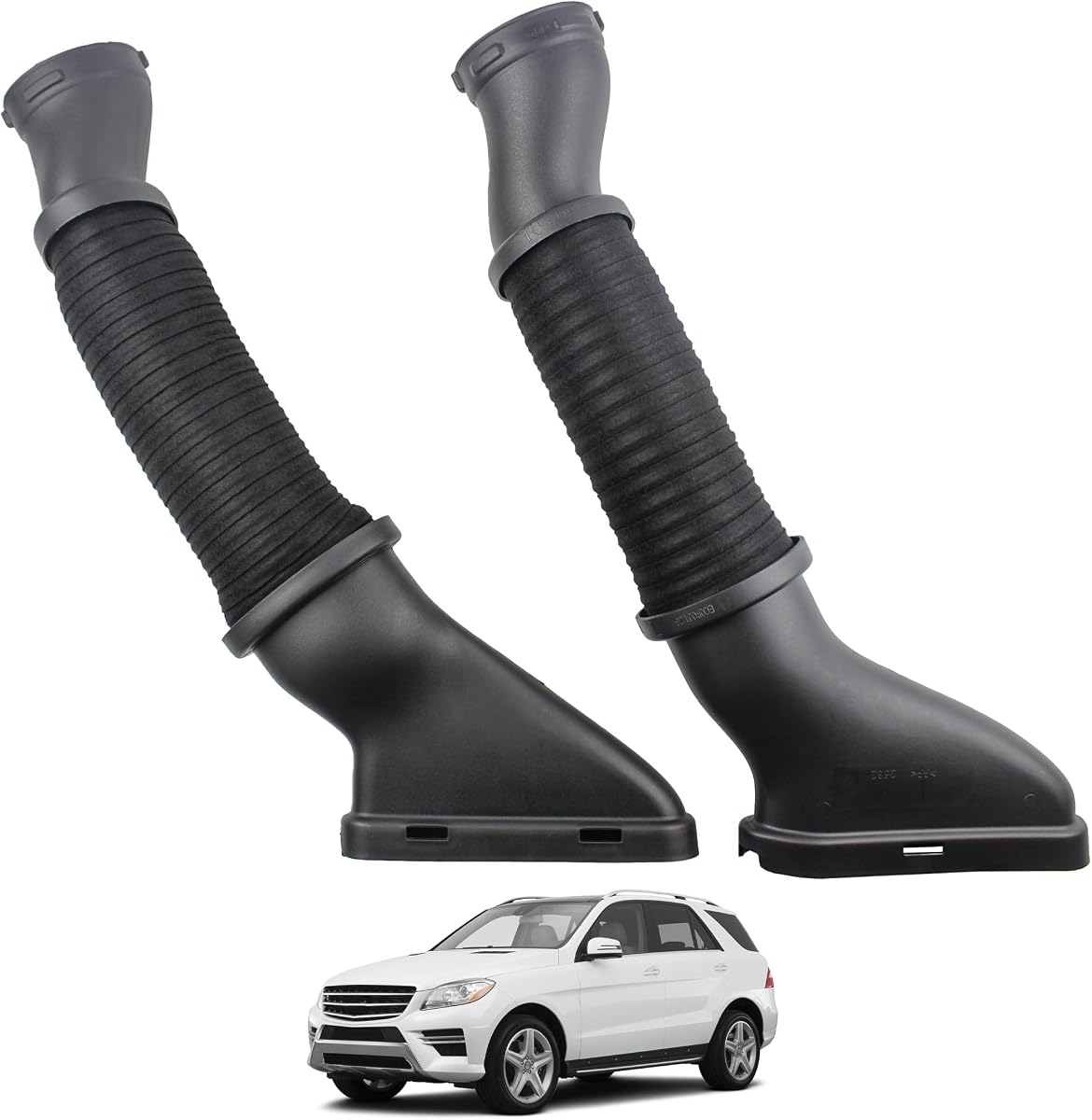 Pair Left & Right Air Intake Hose Fit for 12-18 Mercedes-Benz | Compatible With 2012-2018 Mercedes-Benz GL450 GL550 GL63 GLE63 GLS550 GLS63 ML550 ML63 AMG, Replaces 2780902482 2780902582