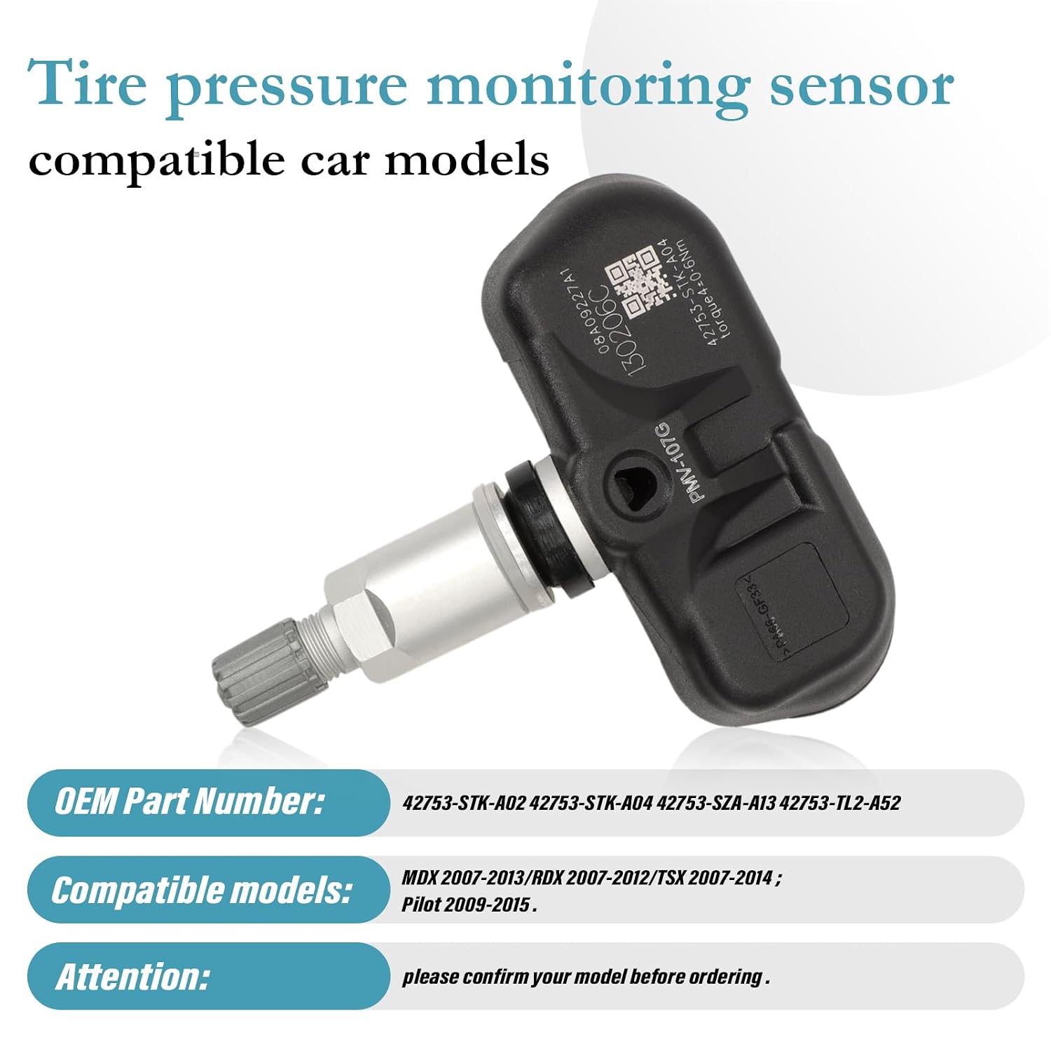 TPMS Tire Pressure Monitoring Sensors 42753-STK-A04 4PCS for Pilot 2009-2015 for Acura TSX 2007-2014 RDX 2007-2012 Acura MDX 2007-2013 42753STKA04
