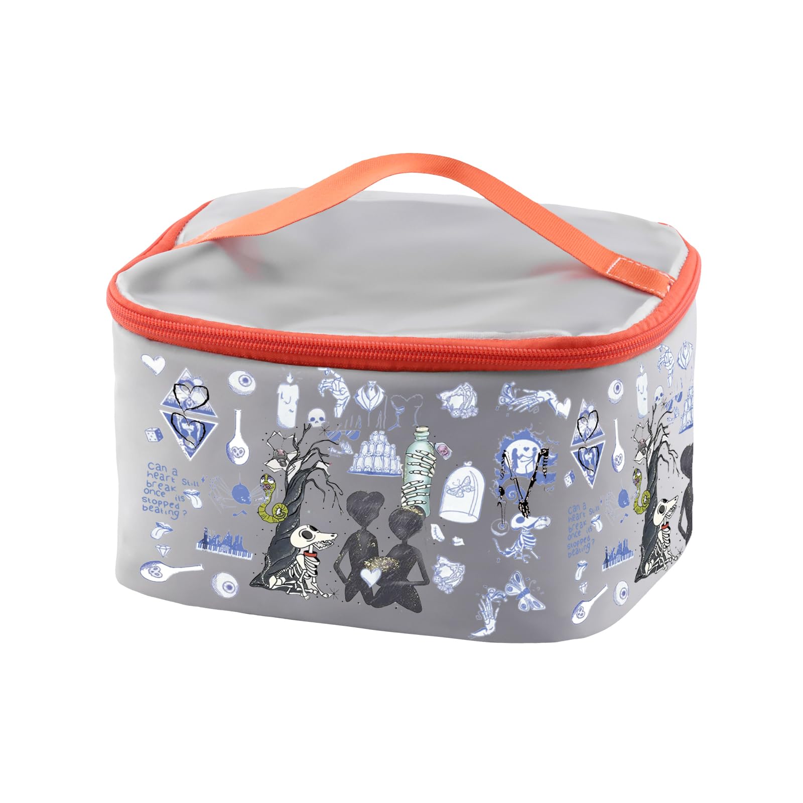 PXTIDYCorpse Horror Bride Inspired Cosmetic Case Bride Wedding Gift Horror Movie Makeup Organizer Bag Halloween Party Gift