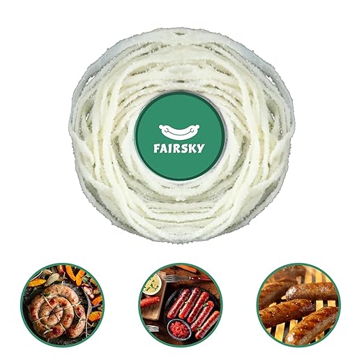 Edible Natural Sheep Sausage Casings, Grade A Pre-Tubed Sausage Casings for Home Sausage Making,Breakfast Sausage,Chorizo,knockwurst,Wieners,Frankfuter,and Most Delicious Sausage-12m/39ft,Φ22-24mm