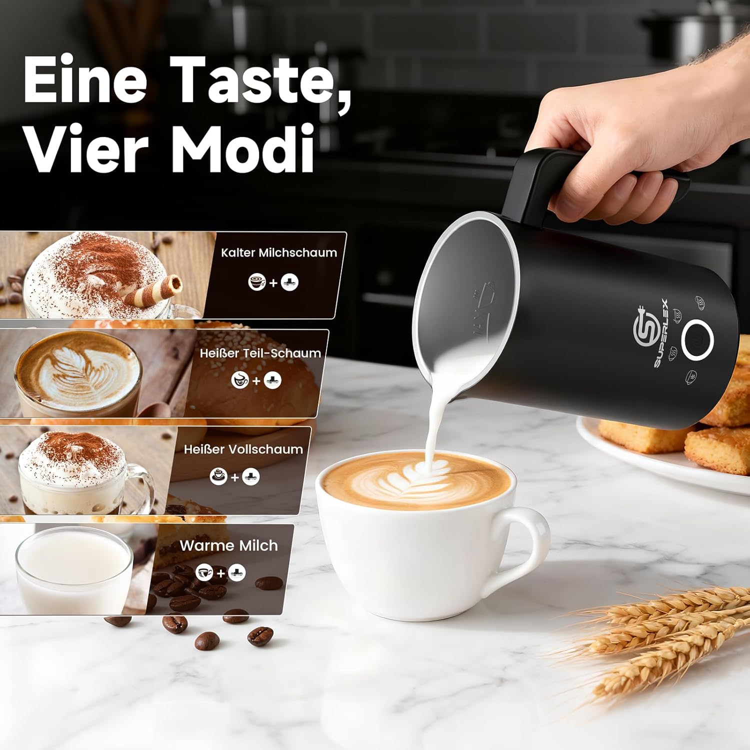 Instructions for cleaning the milk frother