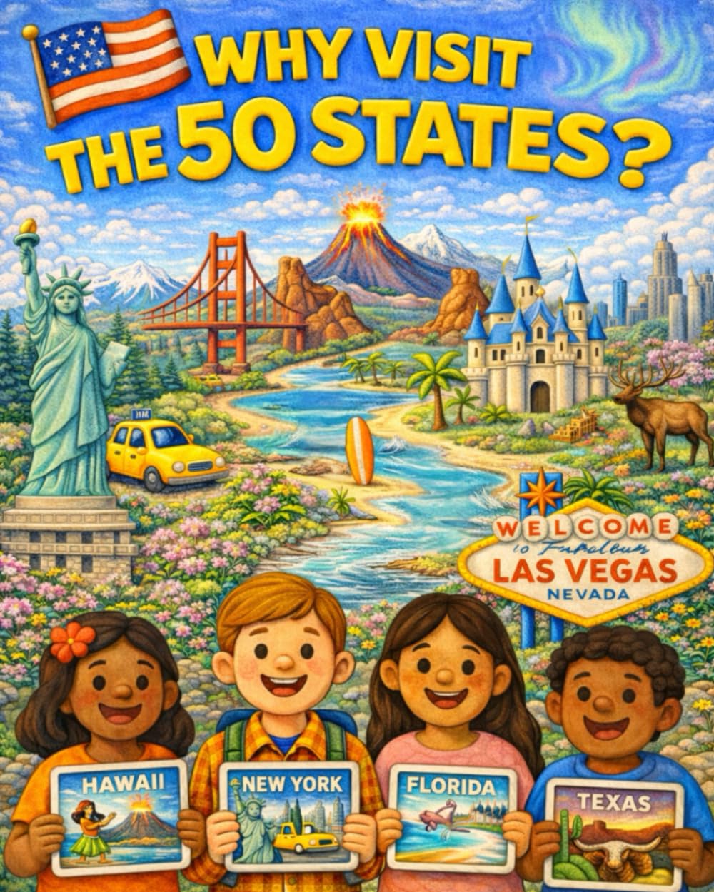 Why Visit the 50 States?: A Colorful, Educational, Travel Adventure for Curious Kids