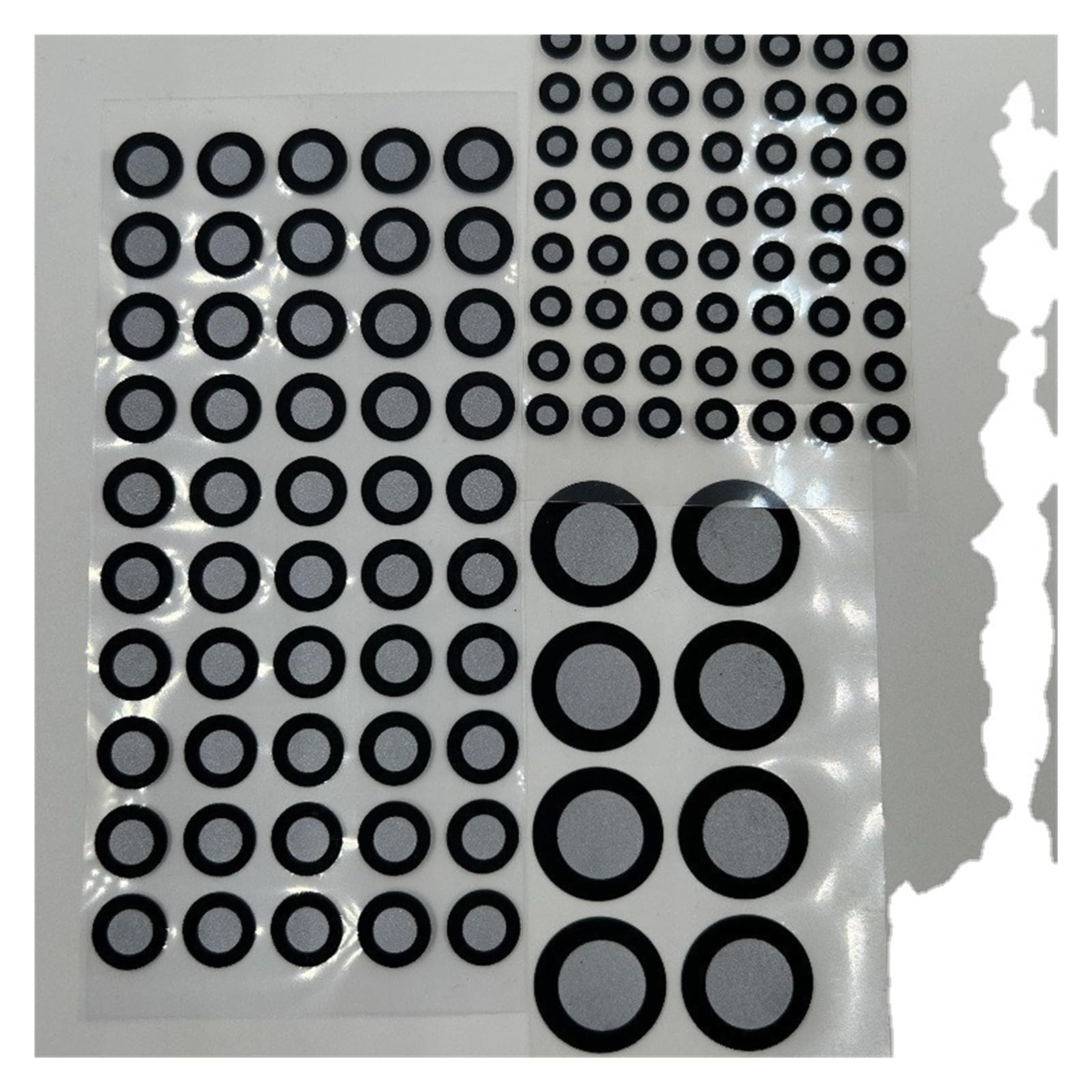 Marcatore for scanner 3D ad alta precisione da 6 mm, adesivo riflettente stampabile, punto di riferimento for la scansione Per una rapida identificazione(10000PCS,Inner 3mm outer 6mm)