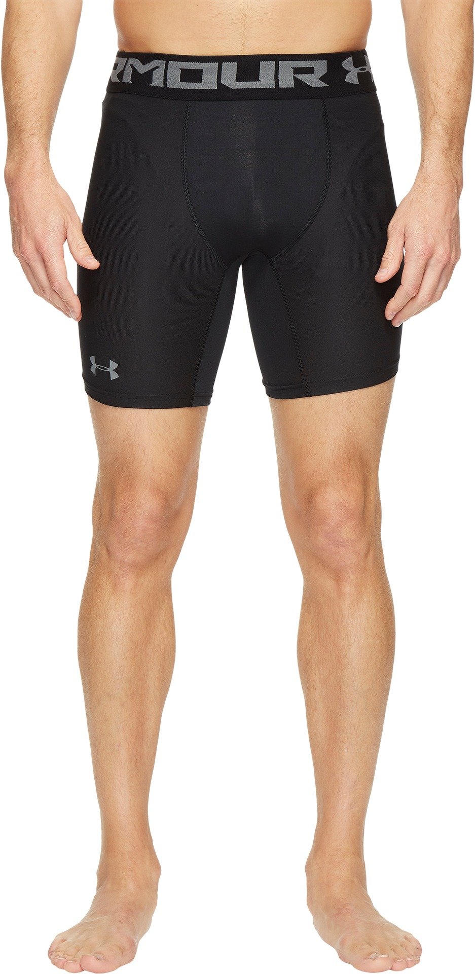 Under Armour Męskie spodenki kompresyjne UA HeatGear Armour 2.0, spodnie kompresyjne do połowy długości, męskie spodenki treningowe z dopasowaniem kompresyjnym