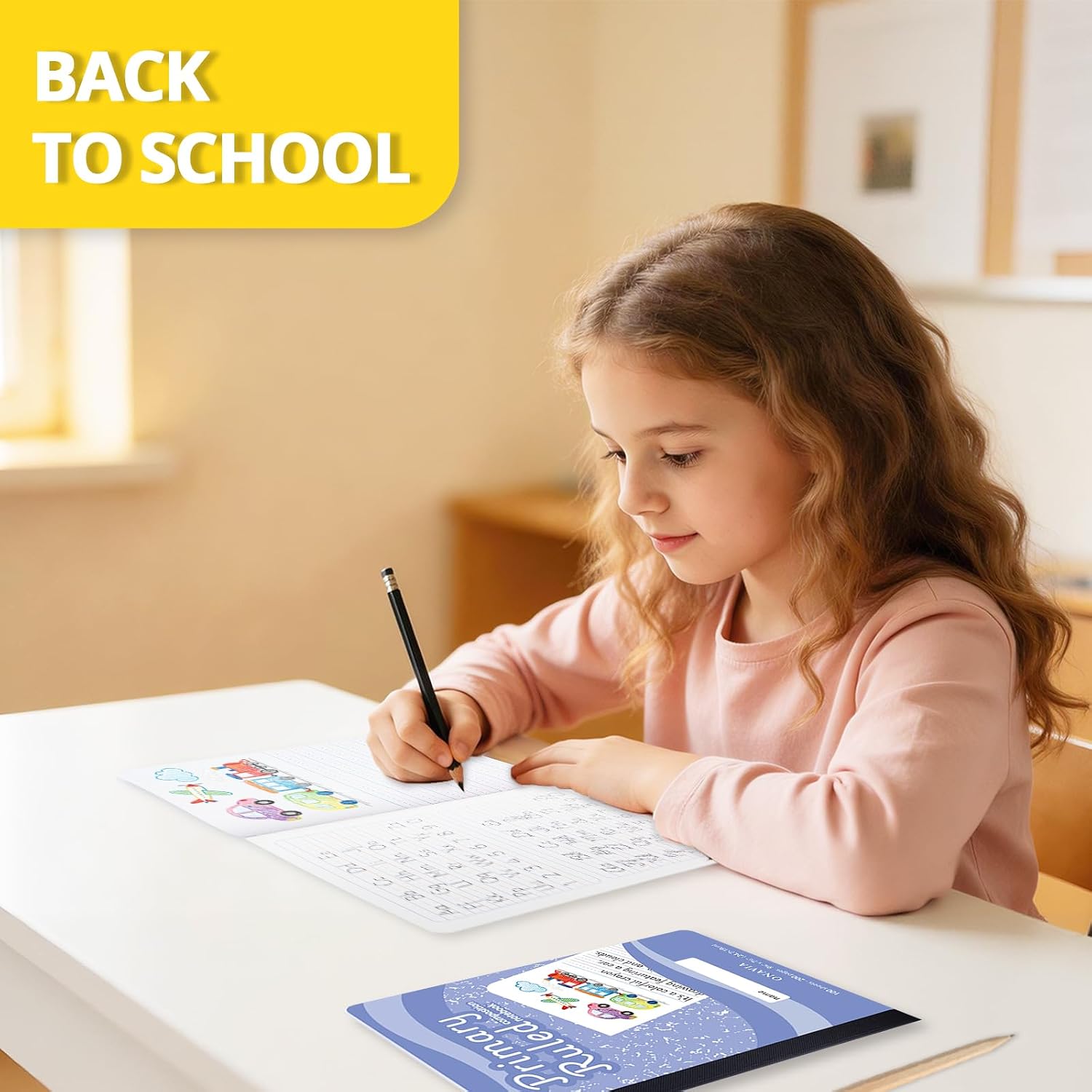 ONAVIA Primary Composition Notebook K-2, Drawing Space, 200 Pages image 5