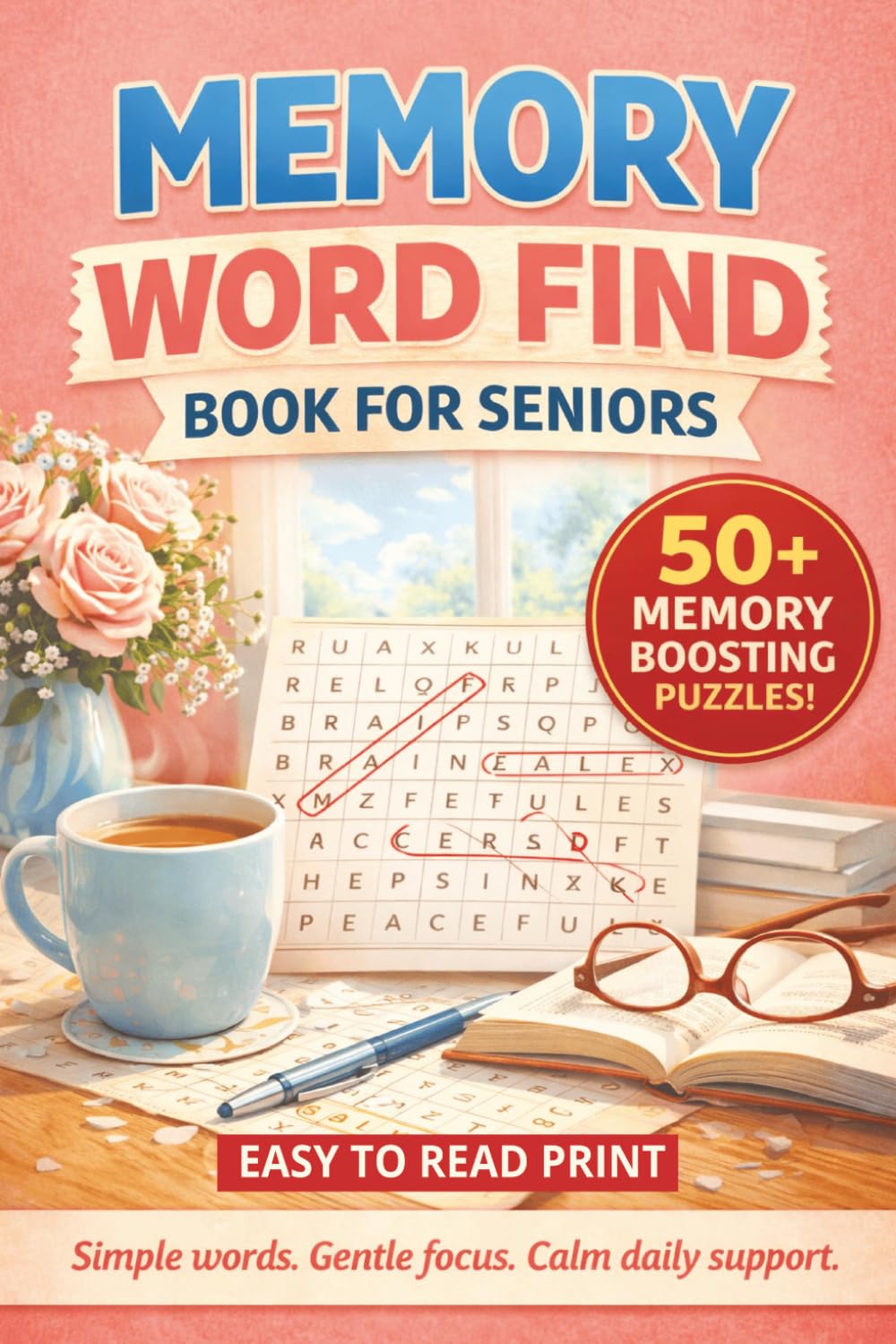 MEMORY WORD FIND BOOK FOR SENIORS: 50+ Easy Word Search Puzzles for Seniors | Suitable for Memory Loss, Dementia & Alzheimer’s Patients | Cognitive ... (Dementia & Alzheimer's Word Search Series)