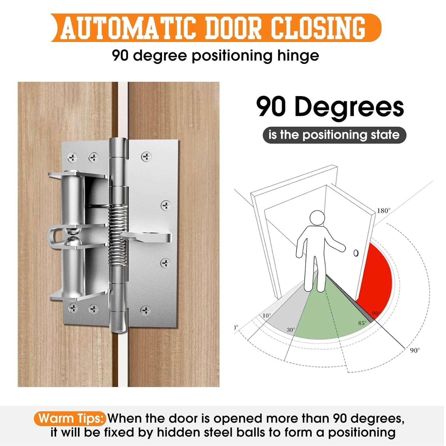 Self Closing Door Hinge - Automatic Door Closer -5
