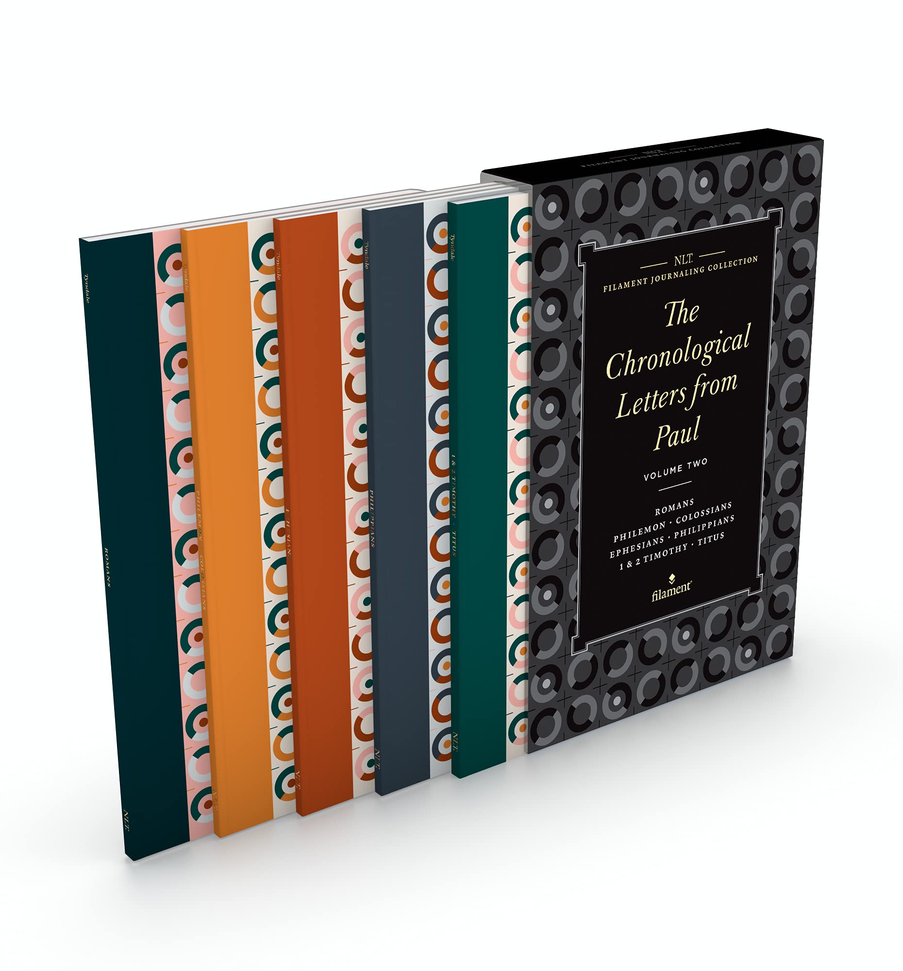 NLT Filament Journaling Collection: The Chronological Letters from Paul, Volume Two Set; Romans, Philemon, Colossians, Ephesians, Philippians, 1 & 2 ... (Boxed Set) (Nlt Filament Bible Journal)