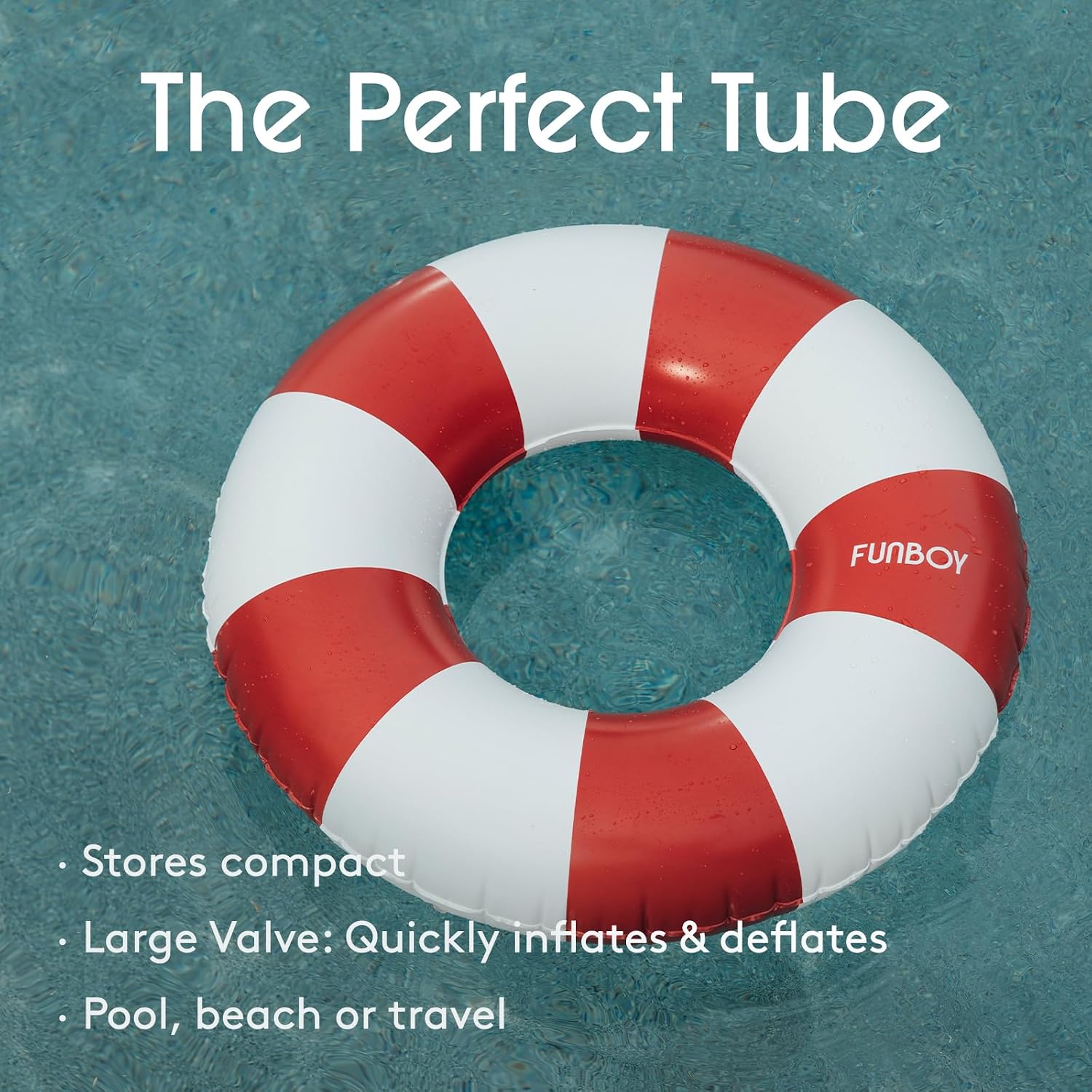 FUNBOY 34" Vintage Red Stripe Kids Pool Float image 3