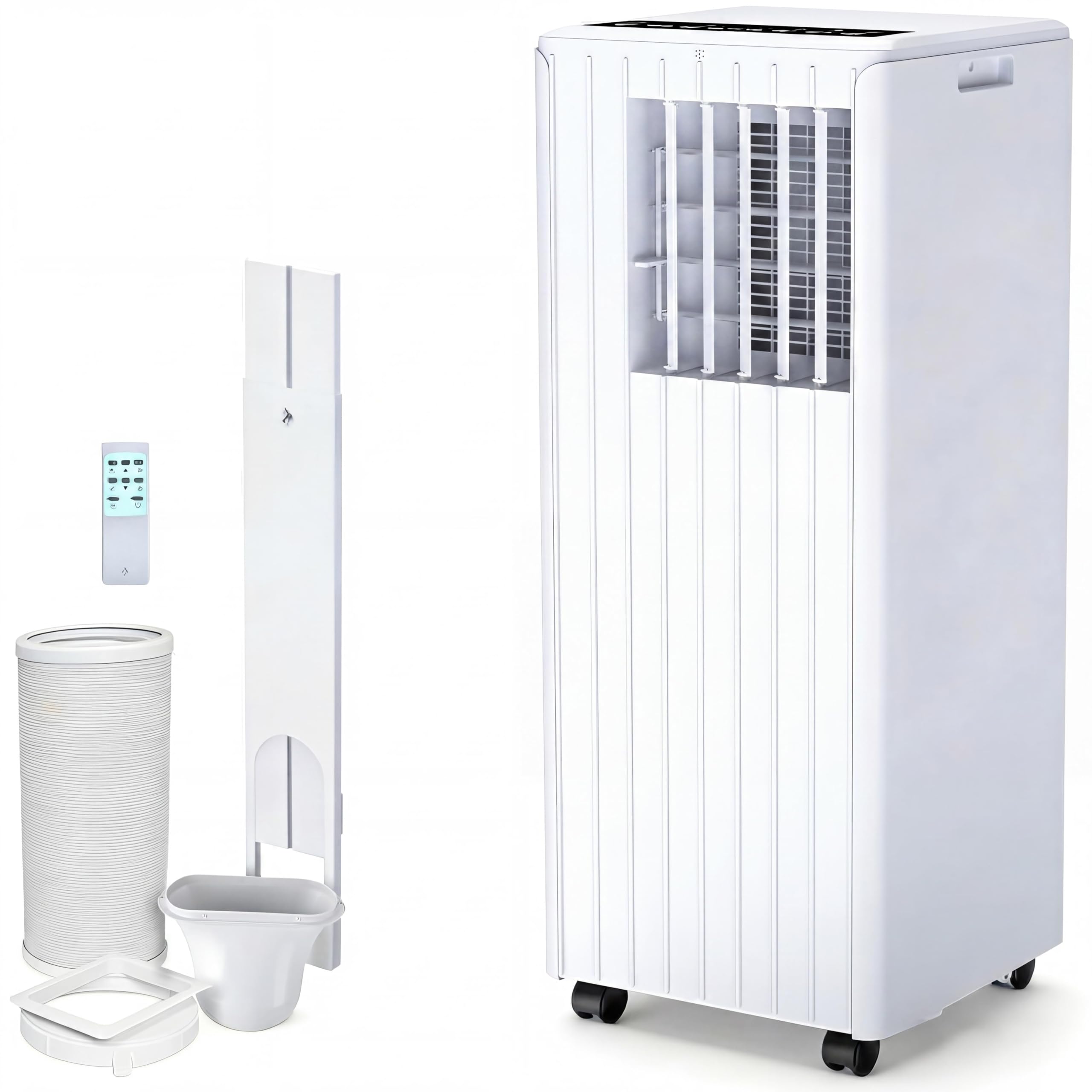 RBFGYIOP Portable Air Conditioners, 7000 BTU Portable AC Unit with Remote and 24H Timer, 3 in 1 Air Conditioner Portable with Cooling, Dehumidifier and Fan, Swamp Cooler for Bedroom, Office