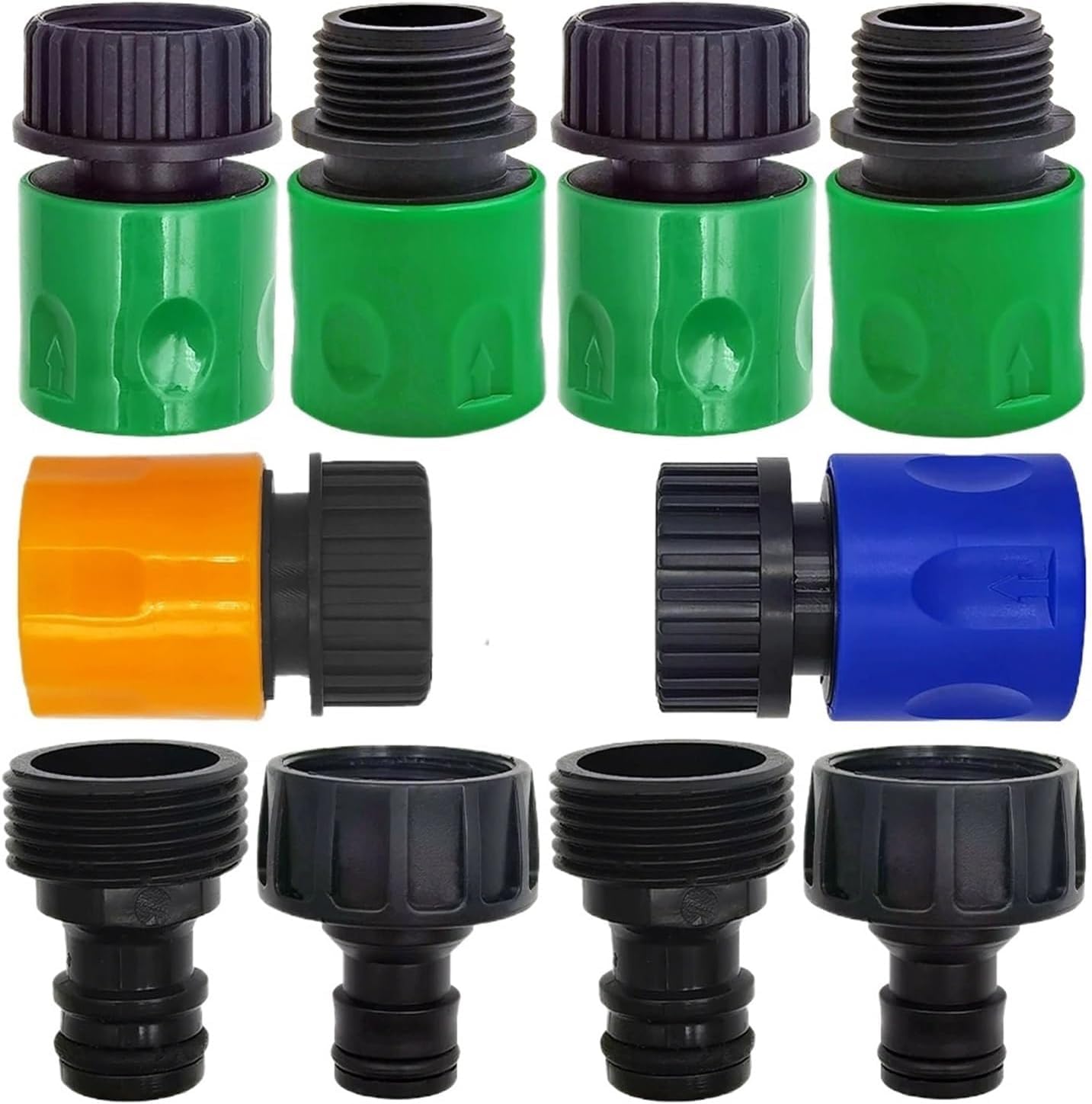 3/4 Inch Male Threaded Hose Adapter, Quick Connector Nipple for Garden Hose, Drip Irrigation and Watering System, 1 Piece(D-USA-2pcs)