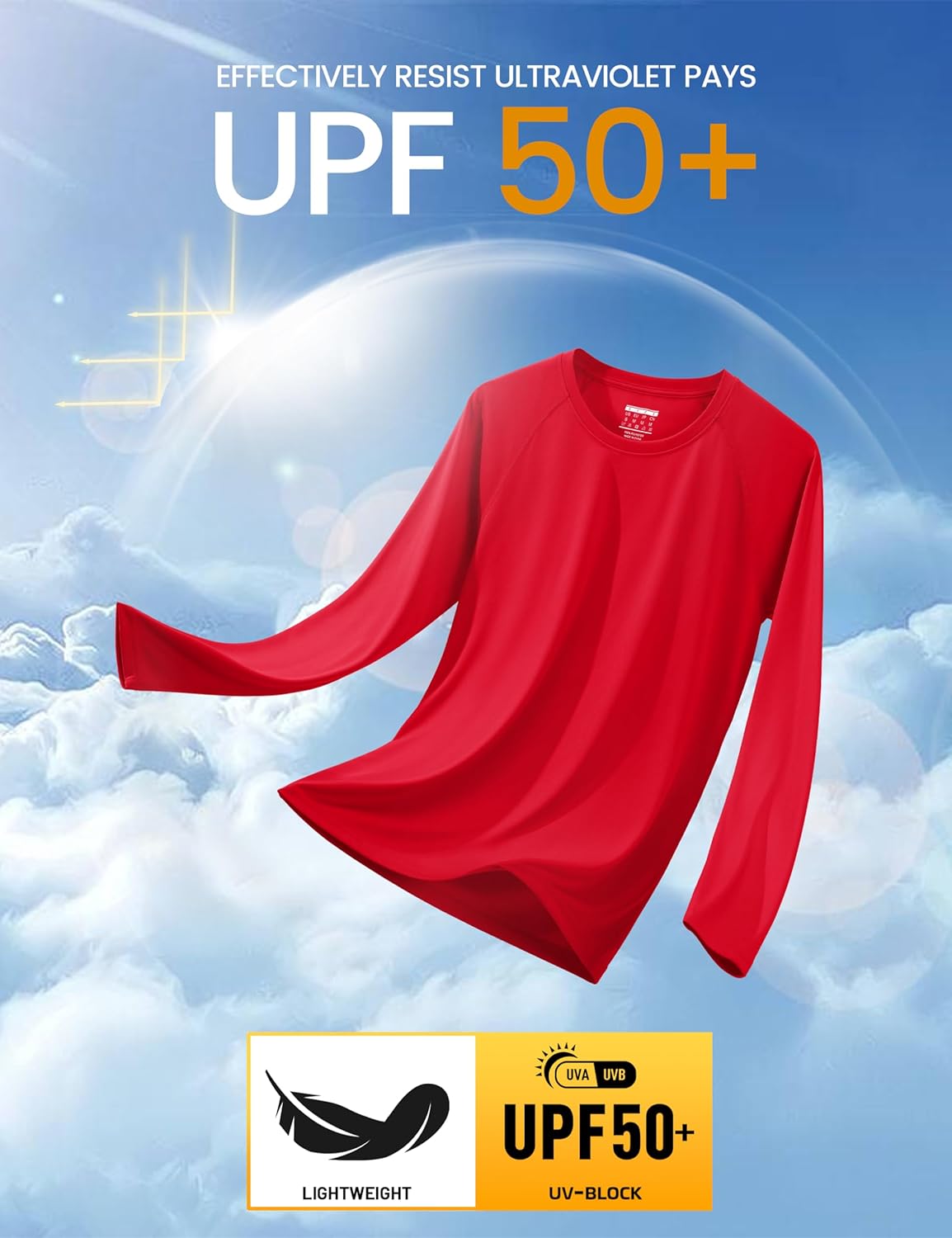 MAGCOMSEN Men's Long Sleeve Shirts UPF 50+ UV Sun Protection Athletic Shirts for Hiking Running Workout Rash Guard - Image 3