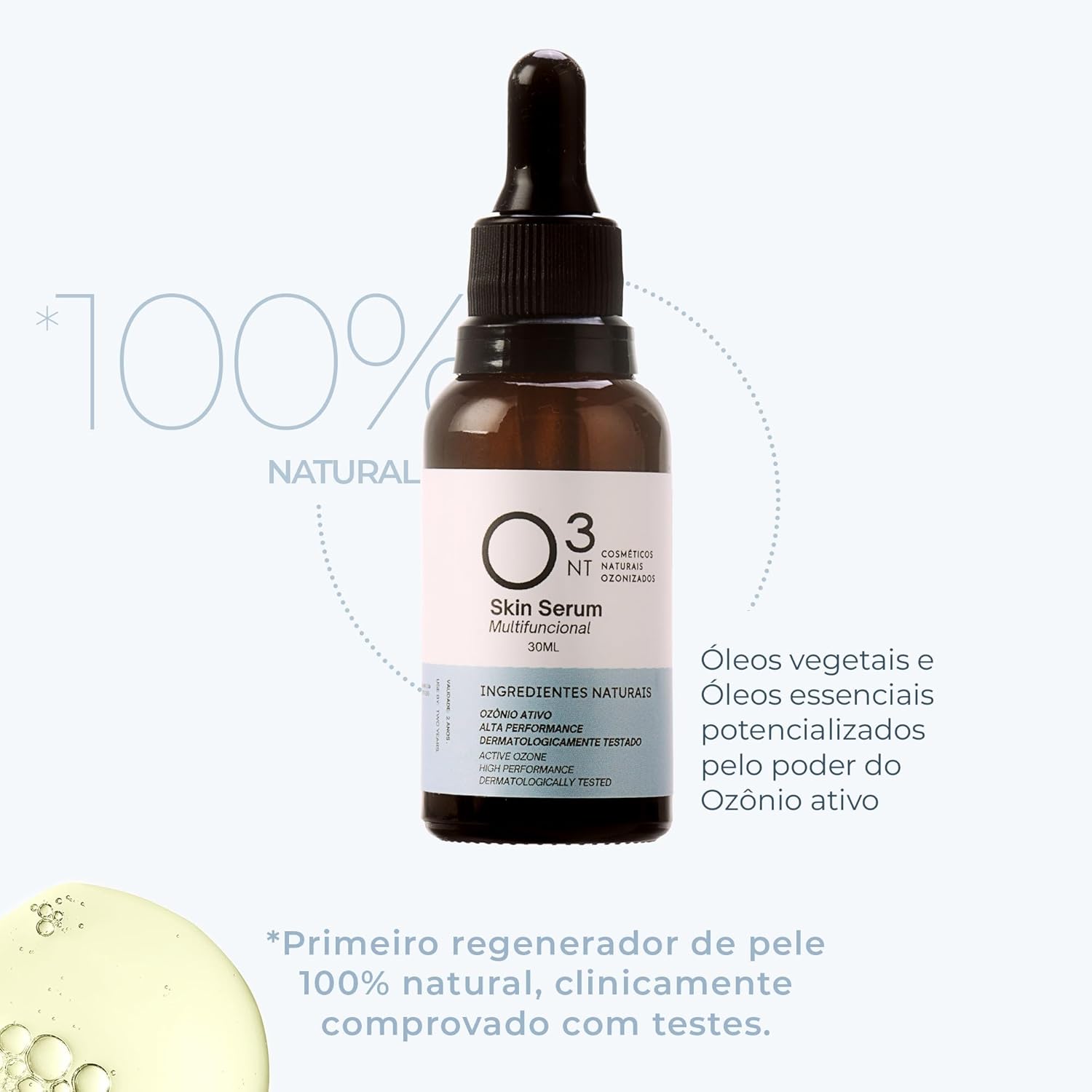 Skin Oil - Multifunctional Skin Care - Revitalization, Nourishment and Hydration - Active Ozone Therapy - High-Performance Natural Treatment - All Skin Types - 1.01 Fl Oz