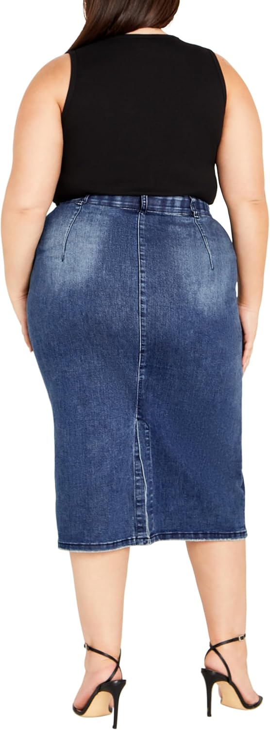 Avenue Women's Plus Size Blake Fitted Stretch Skirt