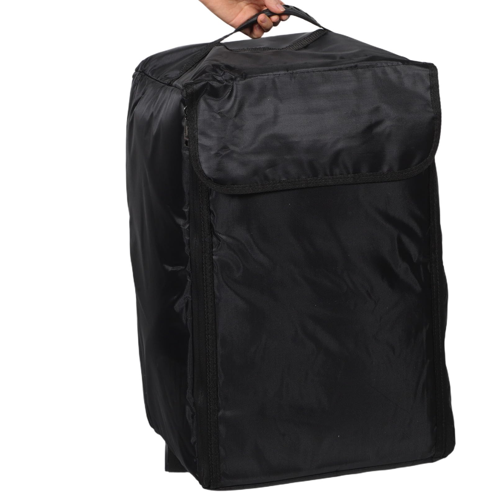 Bolsa para Cajón de Percusión Negra con Diseño de Mochila Doble Correa, Material Acolchado de Tela y Espuma, Adecuado para Viajes y Presentaciones Musicales