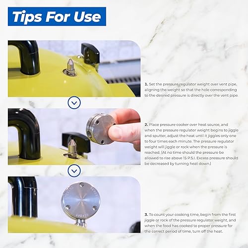 Miniatura 6 de ANTOBLE Regulador de presión de peso compatible con todas las latas de olla a presión American de 10.5 cuartos de galón, 15.5 cuartos de galón, 21.5