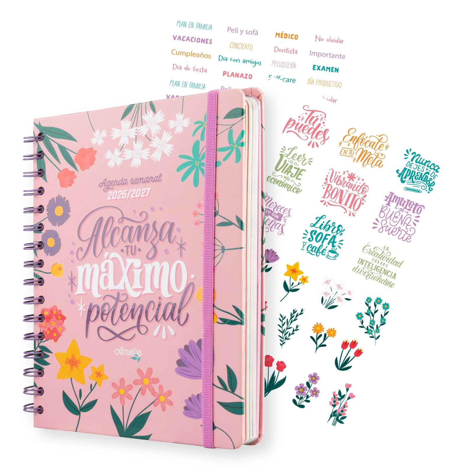 Grupo Erik Amelie A5 Academic Diary 2026-2027 Week to View - Spanish Gifts