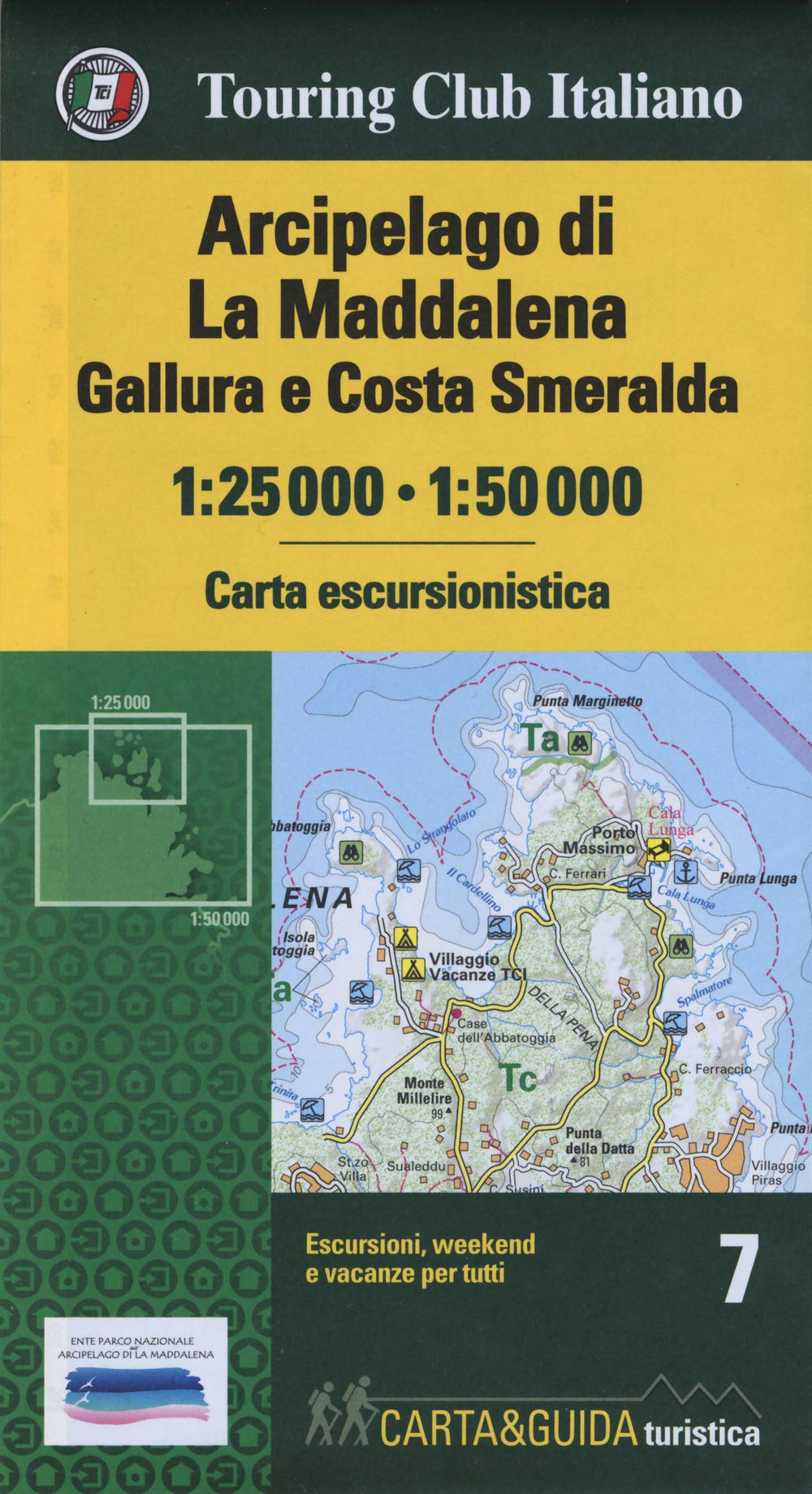 Arcipelago di La Maddalena map&guide: 7 (Carta & guida)