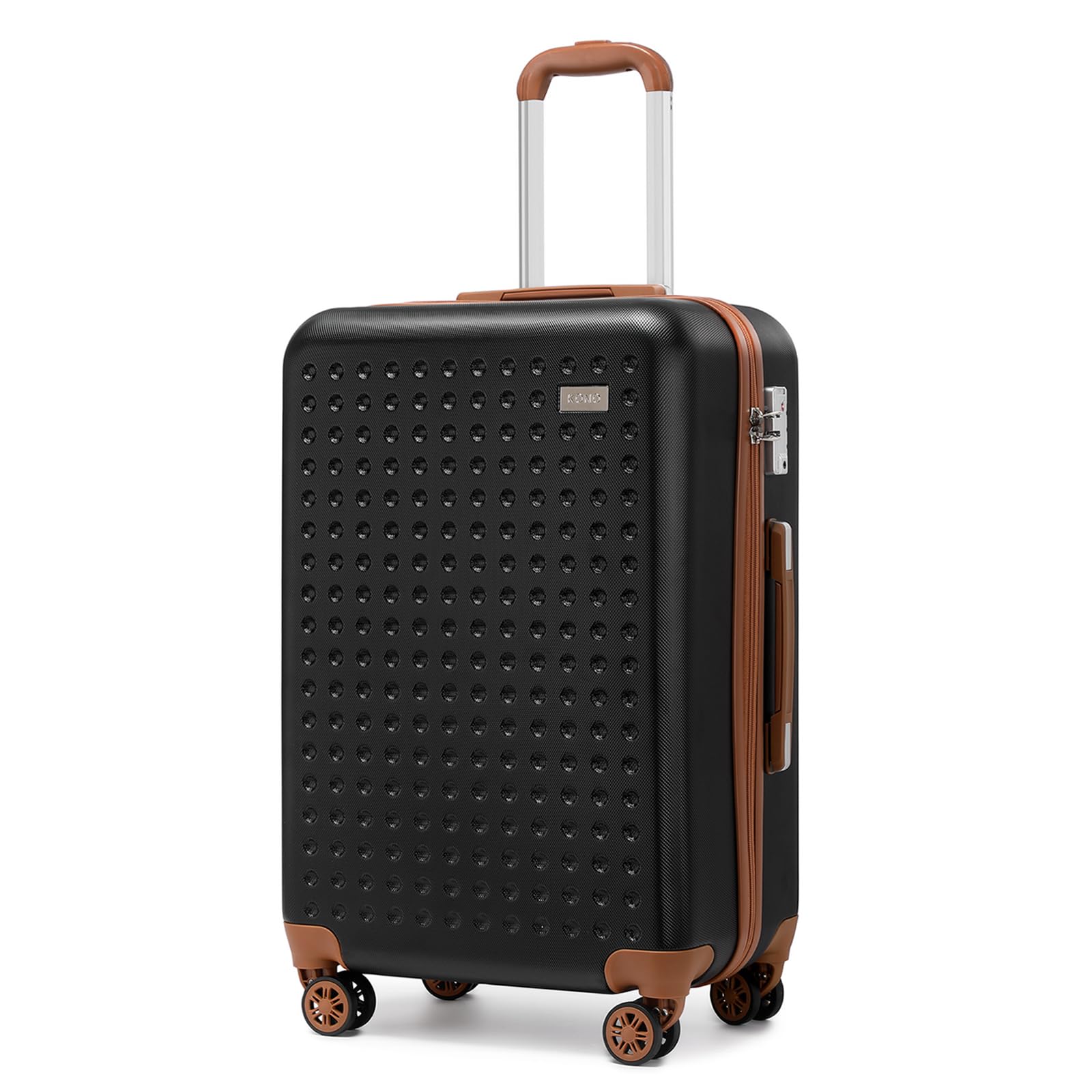 Kono Valigia Grande da 76cm Trolley Bagaglio Rigida e Leggero Valigie con TSA Lucchetto e 4 Ruote Girevoli (Nero)